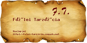 Fülei Tarzícia névjegykártya